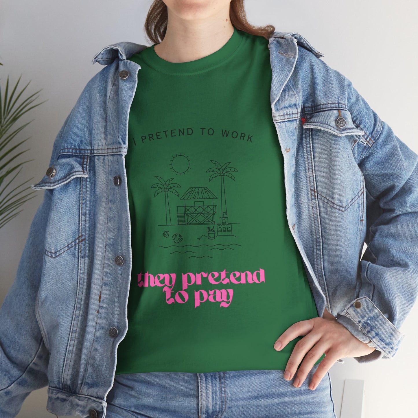 Pretend to Pay Office Humour Unisex Cotton Tee