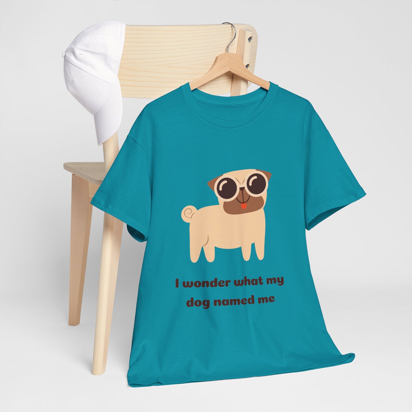 Quirky Funny Pug Unisex Cotton Tee