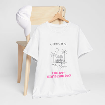 Overworked Office Humour Unisex Cotton Tee