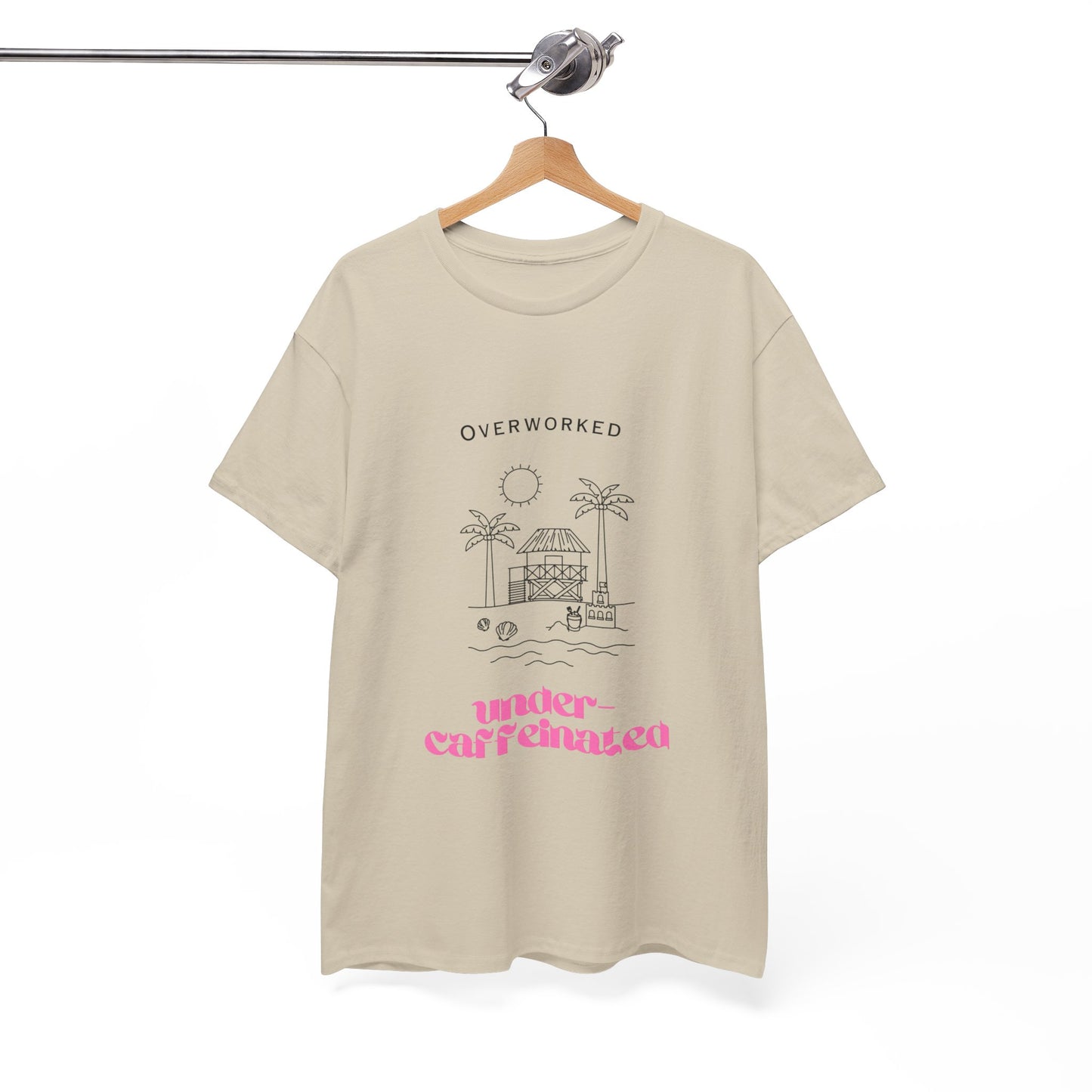 Overworked Office Humour Unisex Cotton Tee