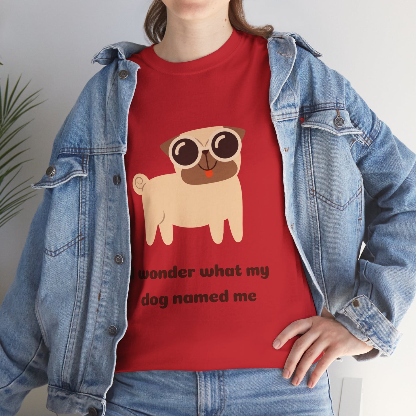 Quirky Funny Pug Unisex Cotton Tee