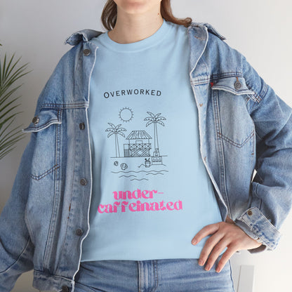 Overworked Office Humour Unisex Cotton Tee