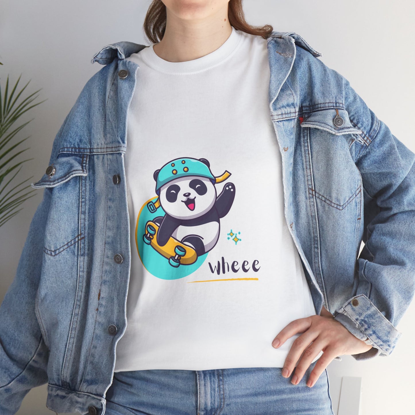 Skateboard Panda Unisex Cotton Tee