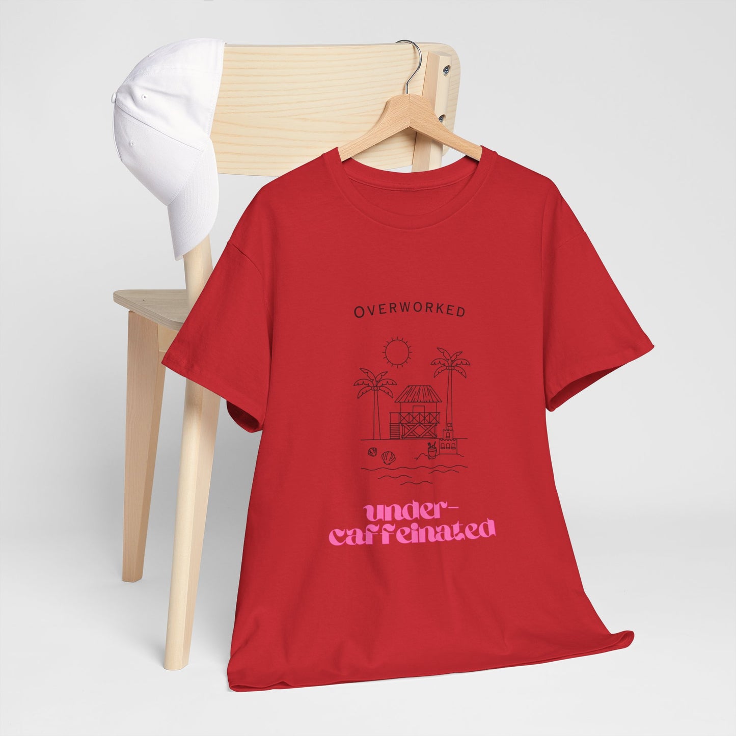 Overworked Office Humour Unisex Cotton Tee