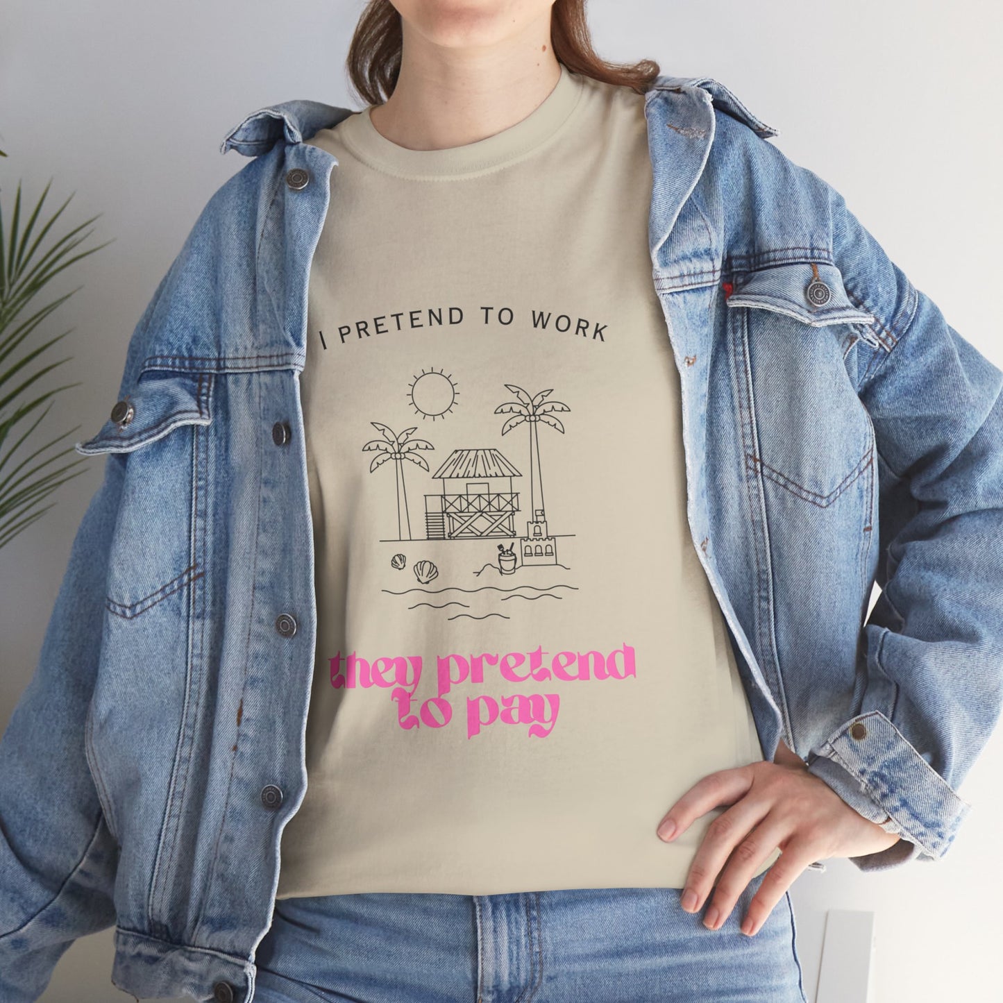 Pretend to Pay Office Humour Unisex Cotton Tee