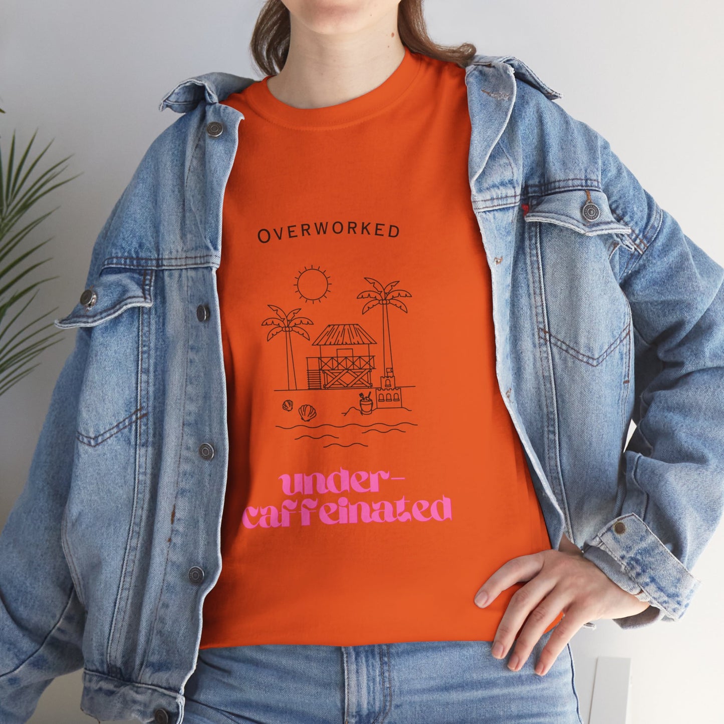 Overworked Office Humour Unisex Cotton Tee