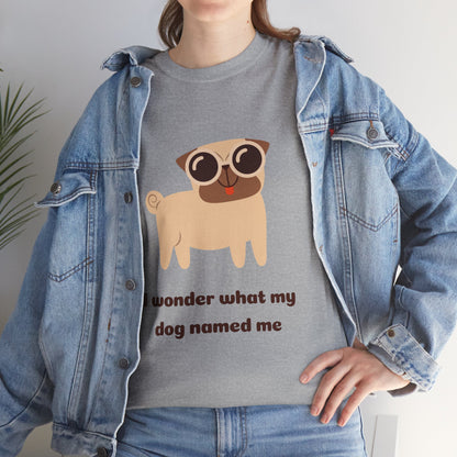 Quirky Funny Pug Unisex Cotton Tee