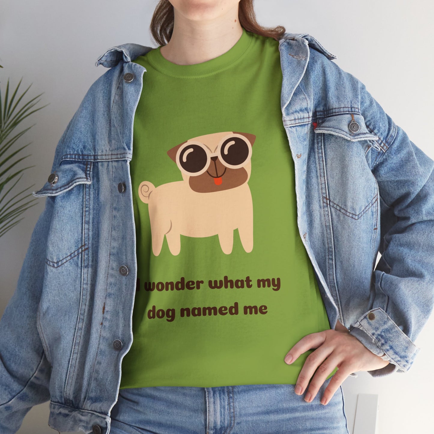 Quirky Funny Pug Unisex Cotton Tee