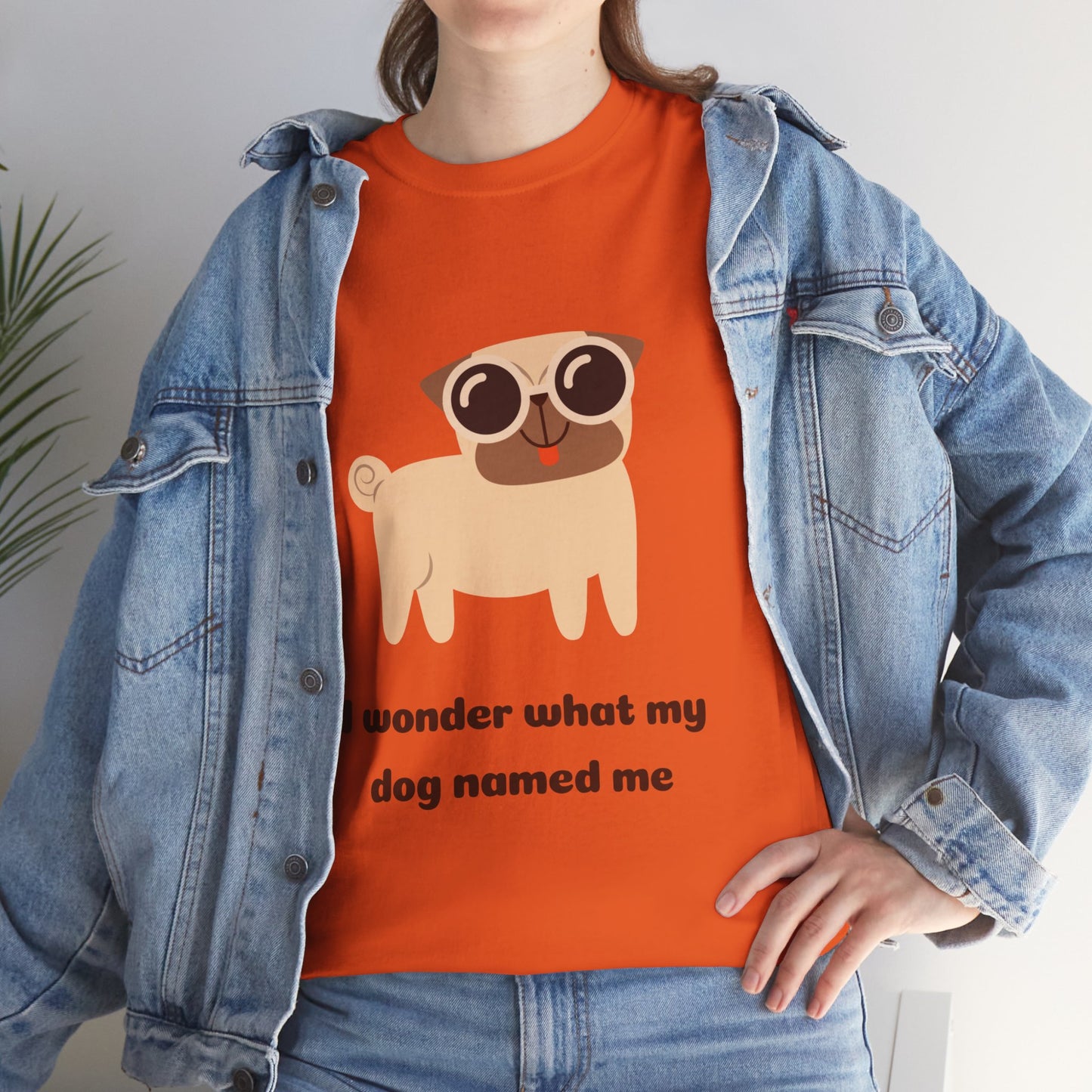 Quirky Funny Pug Unisex Cotton Tee