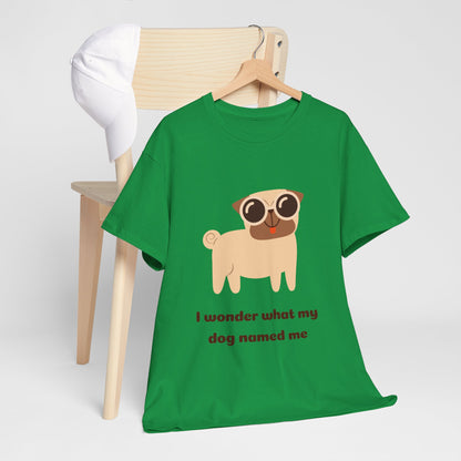 Quirky Funny Pug Unisex Cotton Tee