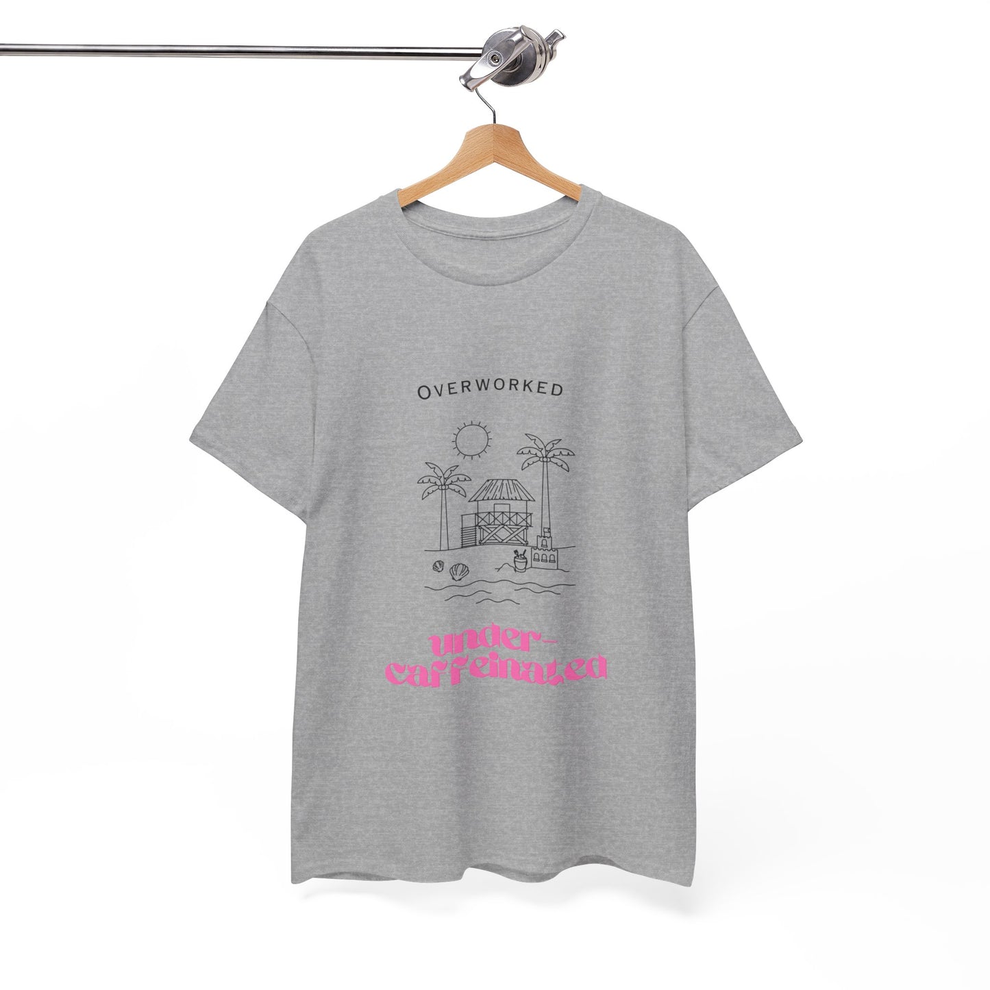 Overworked Office Humour Unisex Cotton Tee