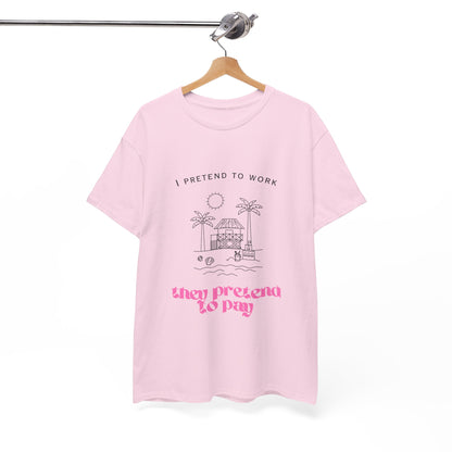 Pretend to Pay Office Humour Unisex Cotton Tee