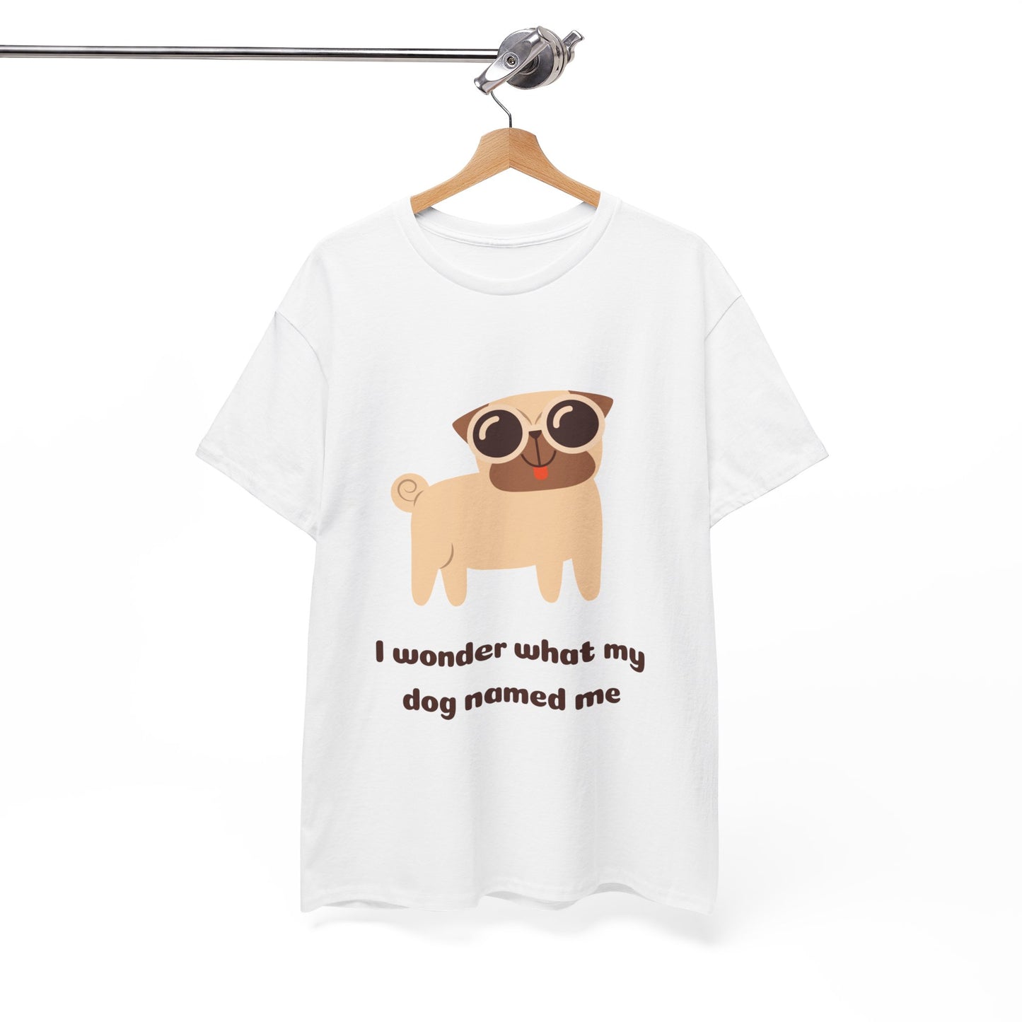 Quirky Funny Pug Unisex Cotton Tee