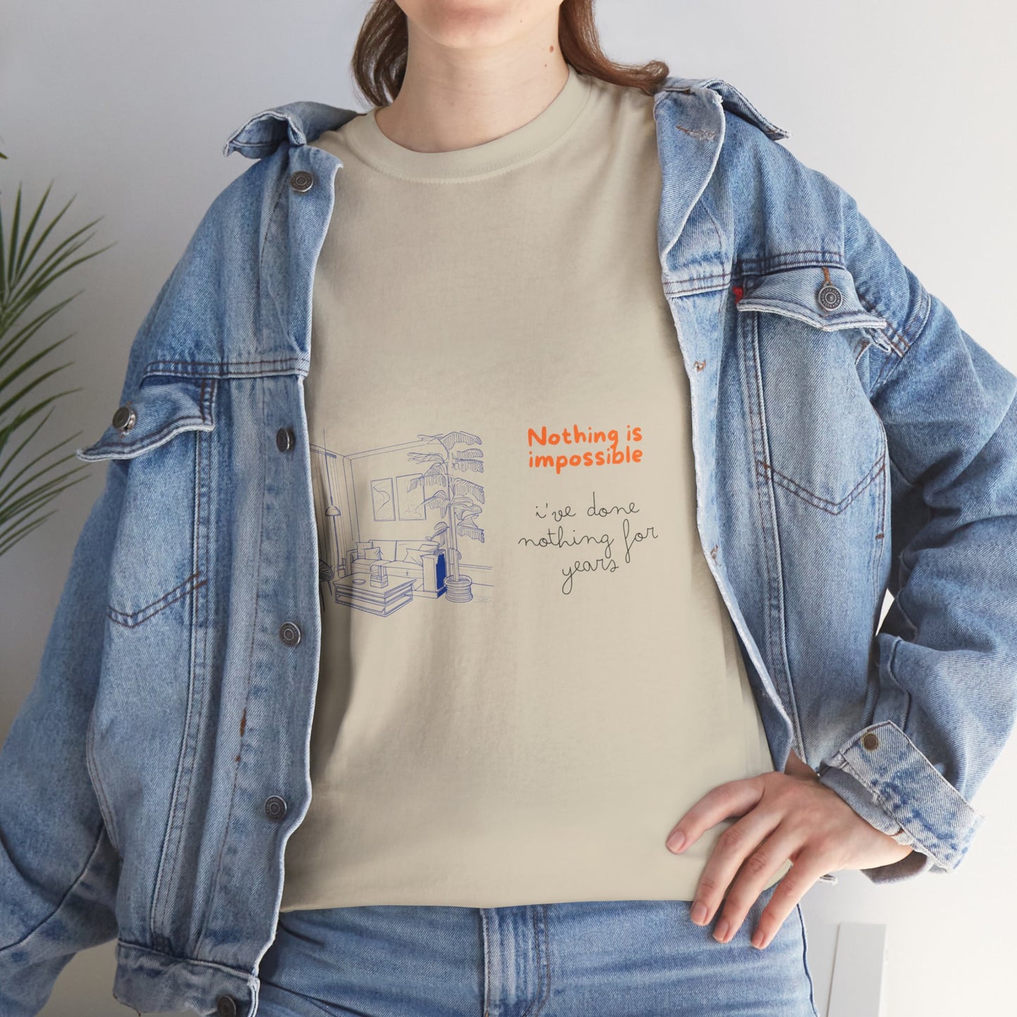 Impossible Witty Casual Unisex Cotton Tee