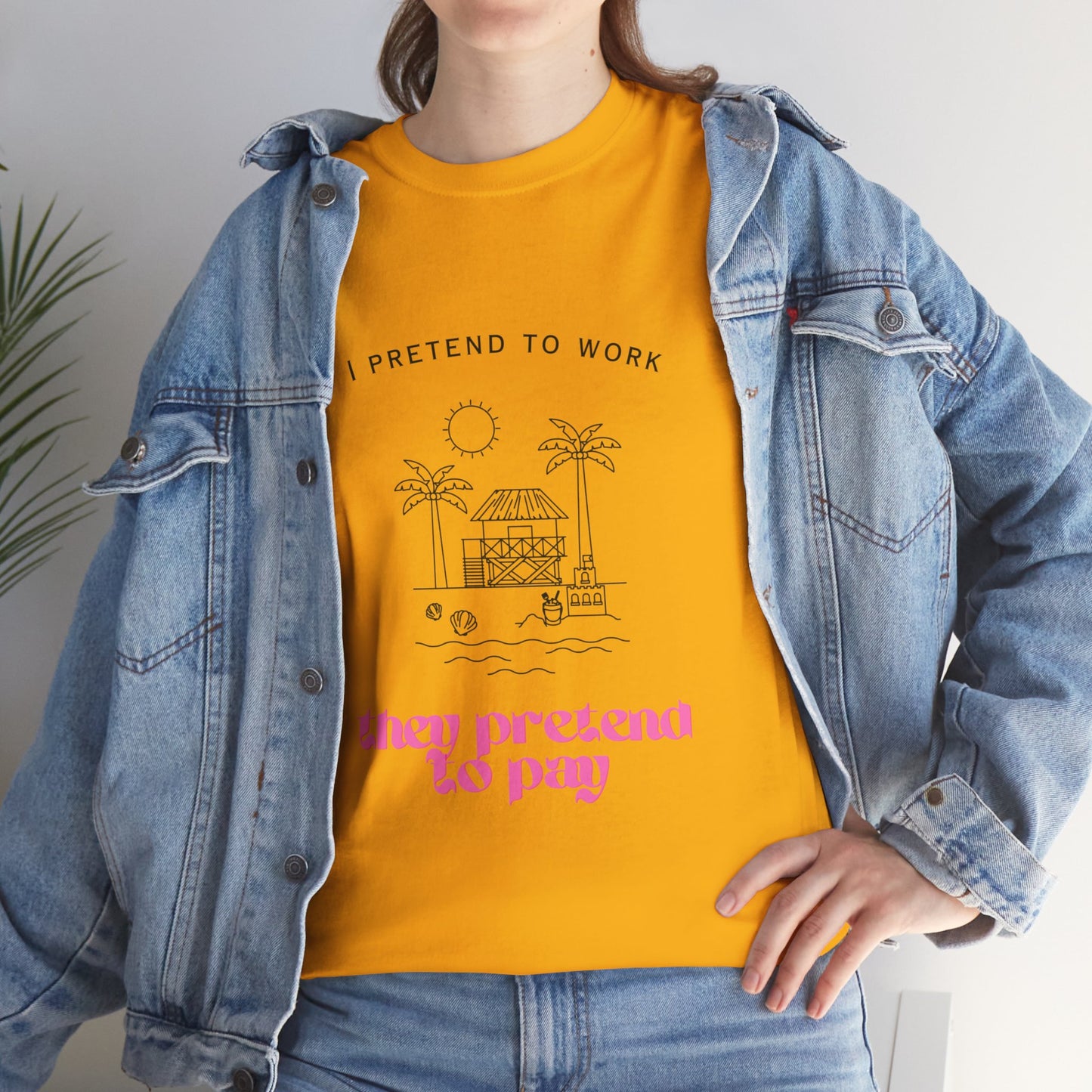 Pretend to Pay Office Humour Unisex Cotton Tee