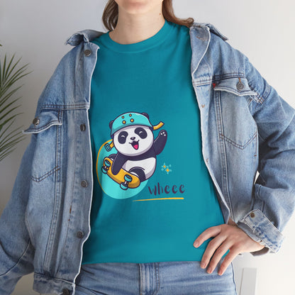 Skateboard Panda Unisex Cotton Tee