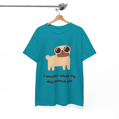 Quirky Funny Pug Unisex Cotton Tee