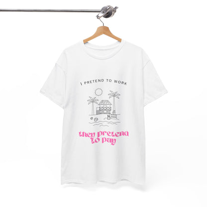 Pretend to Pay Office Humour Unisex Cotton Tee