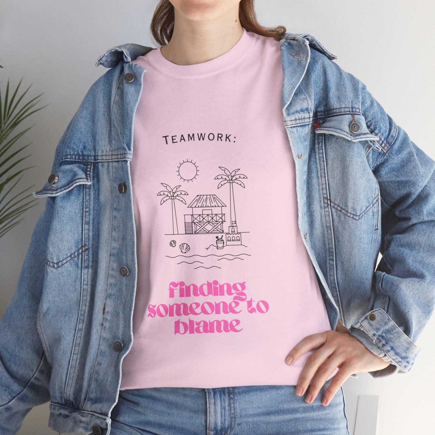 Teamwork Office Humour Unisex Cotton Tee