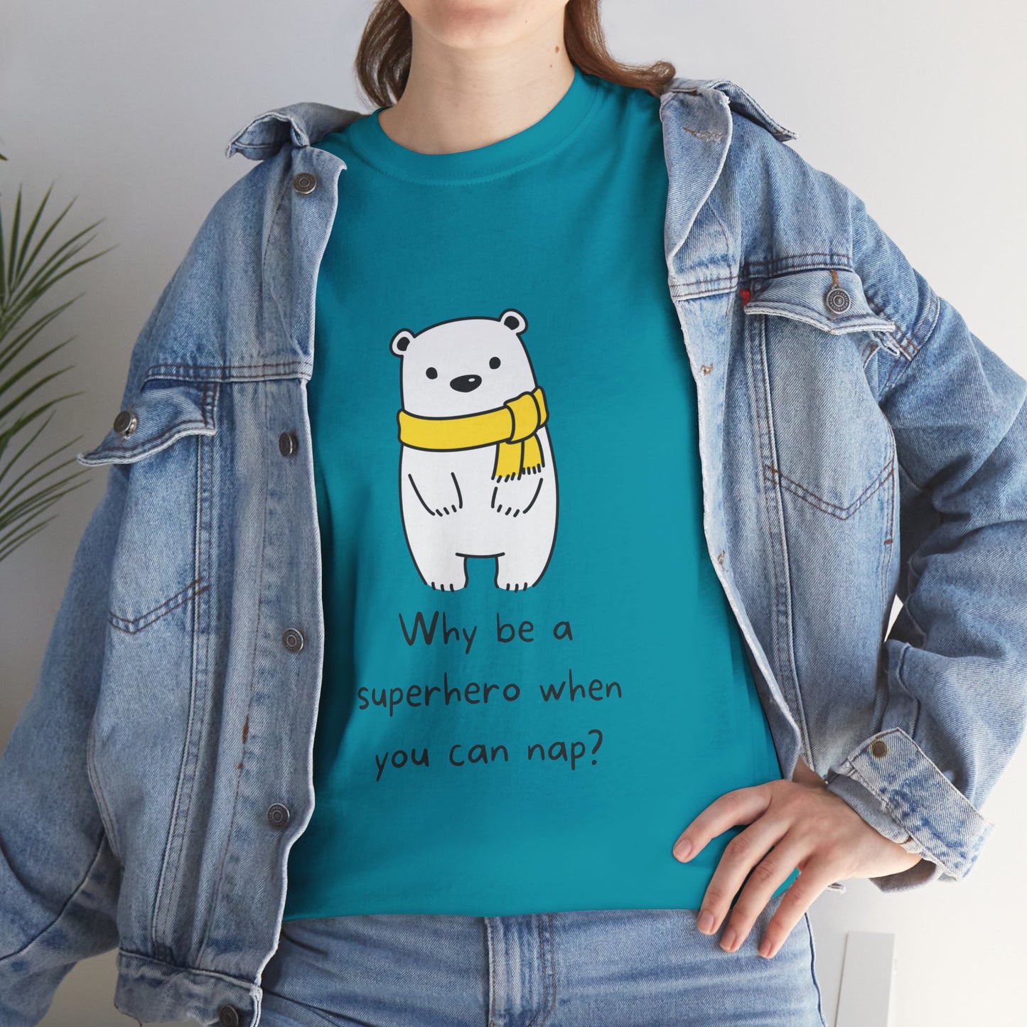 Superhero Panda Funny Unisex Cotton Tee