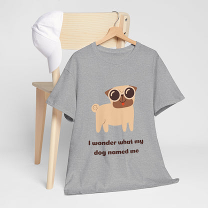 Quirky Funny Pug Unisex Cotton Tee