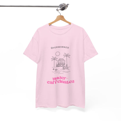 Overworked Office Humour Unisex Cotton Tee