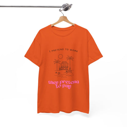 Pretend to Pay Office Humour Unisex Cotton Tee