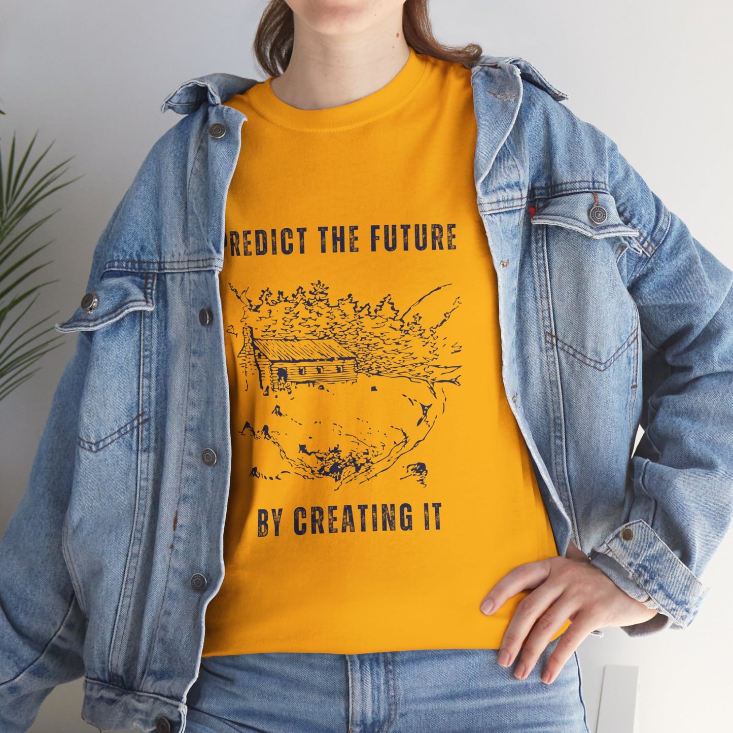 Predict The Future Inspirational Unisex Cotton Tee