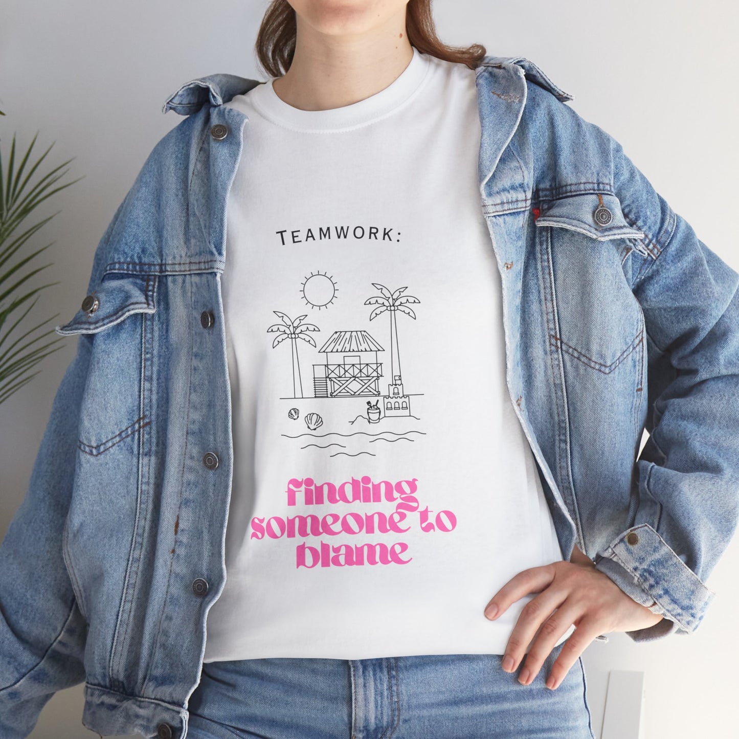 Teamwork Office Humour Unisex Cotton Tee