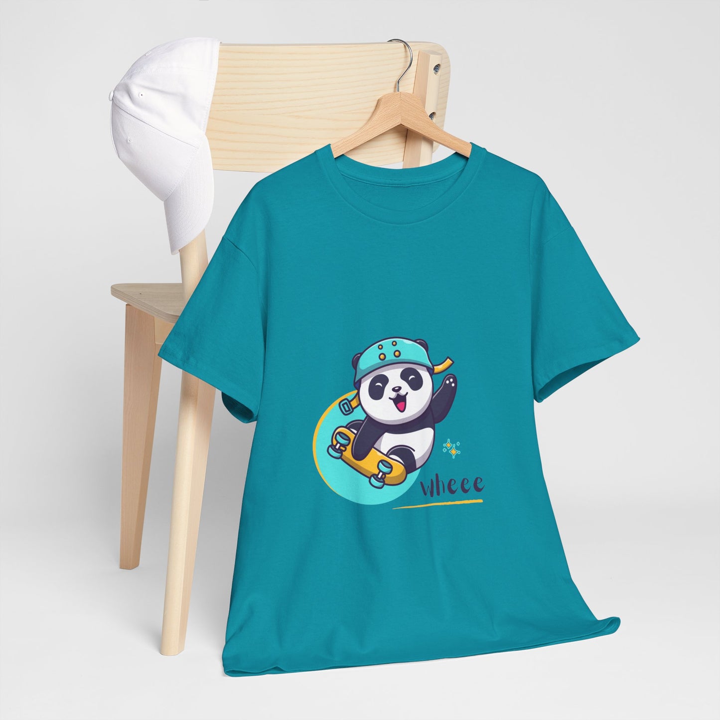 Skateboard Panda Unisex Cotton Tee