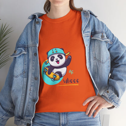 Skateboard Panda Unisex Cotton Tee