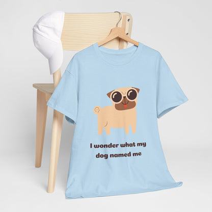 Quirky Funny Pug Unisex Cotton Tee