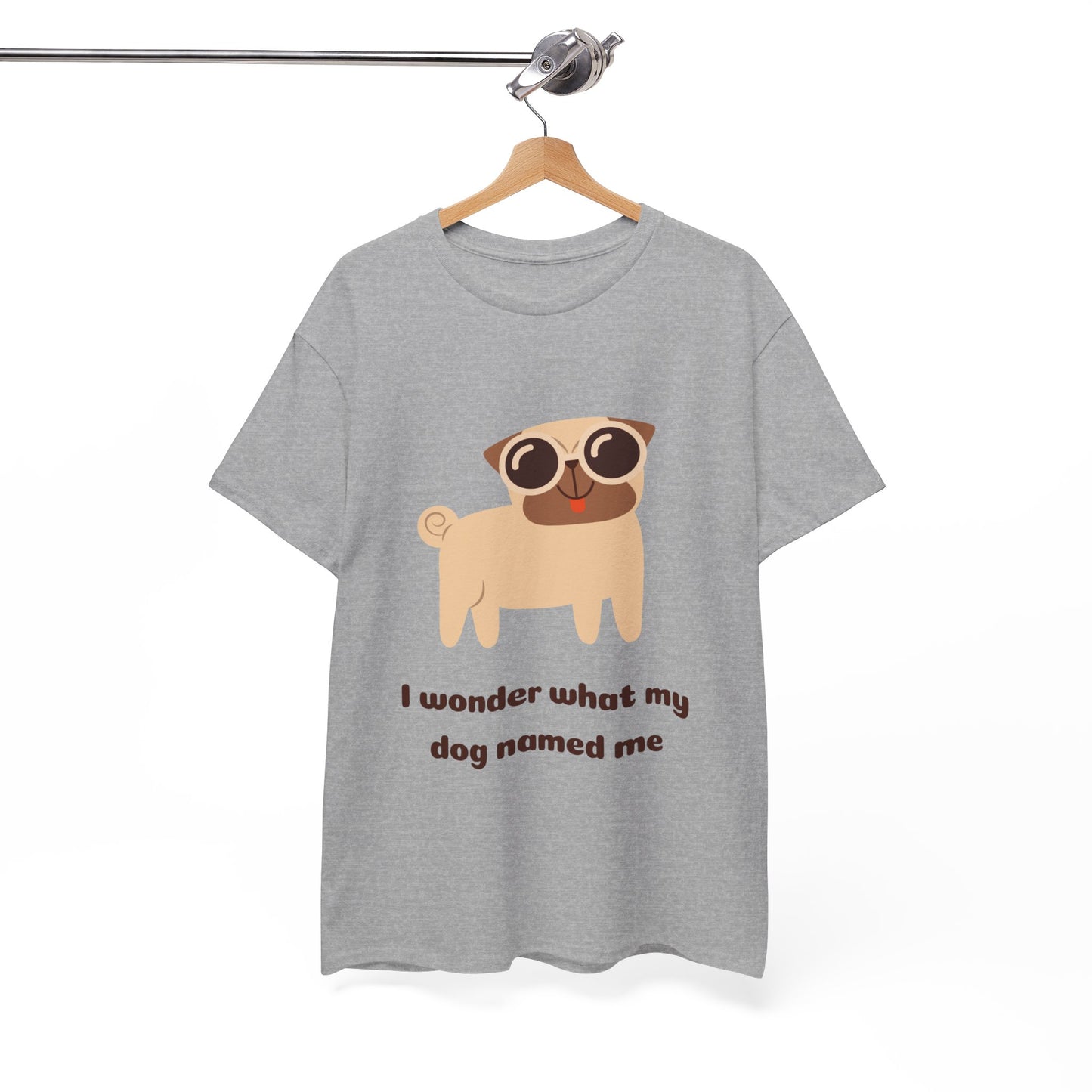 Quirky Funny Pug Unisex Cotton Tee