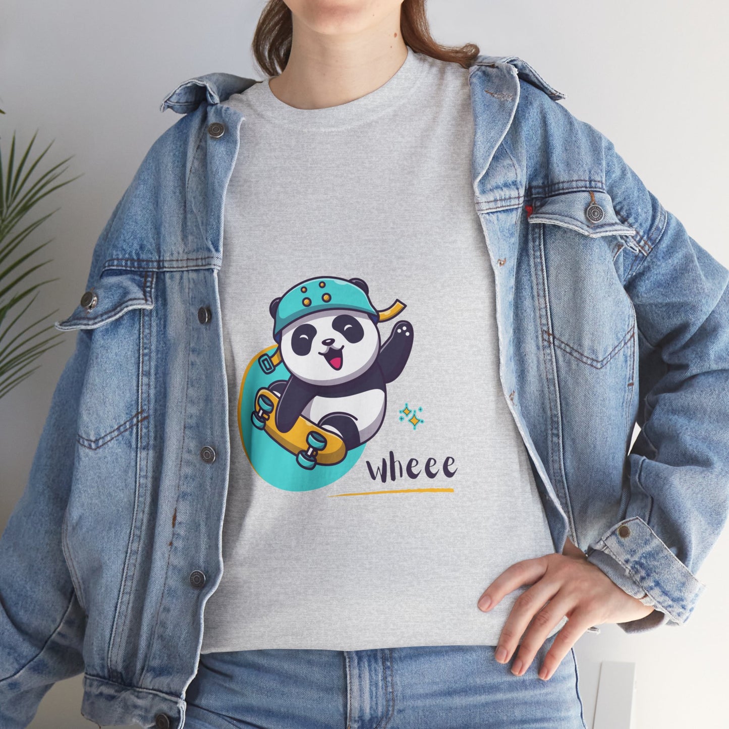 Skateboard Panda Unisex Cotton Tee