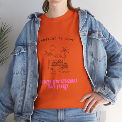 Pretend to Pay Office Humour Unisex Cotton Tee