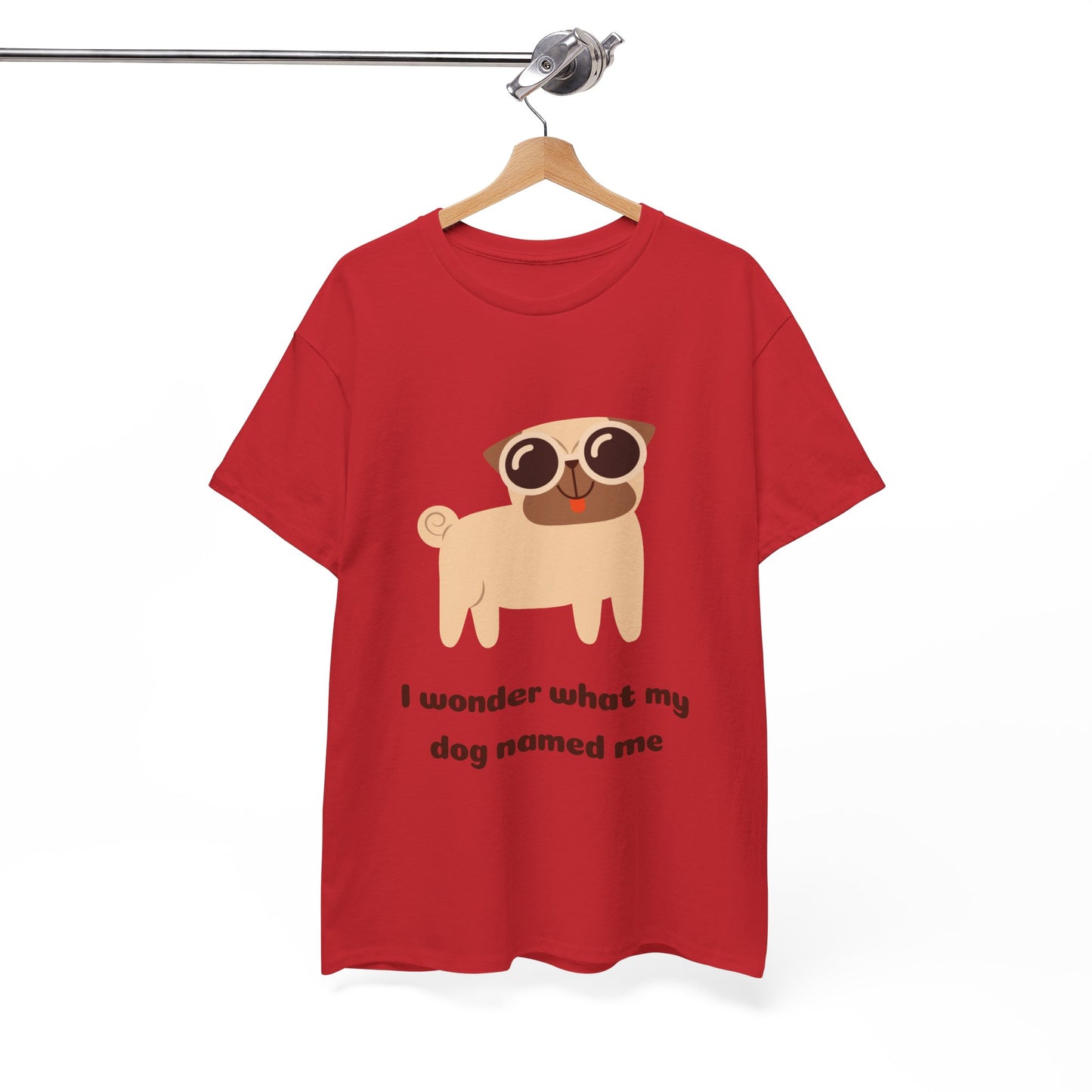 Quirky Funny Pug Unisex Cotton Tee