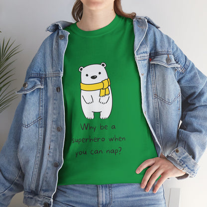 Superhero Panda Funny Unisex Cotton Tee