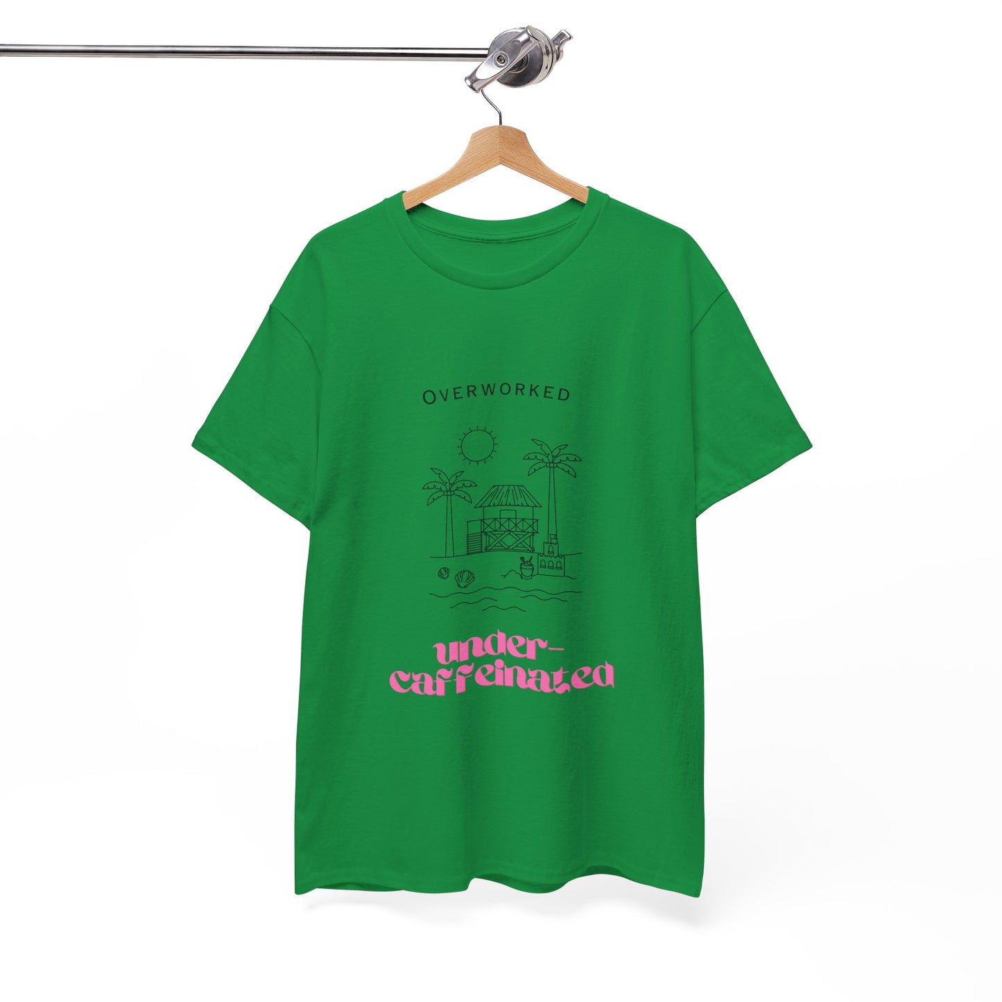 Overworked Office Humour Unisex Cotton Tee