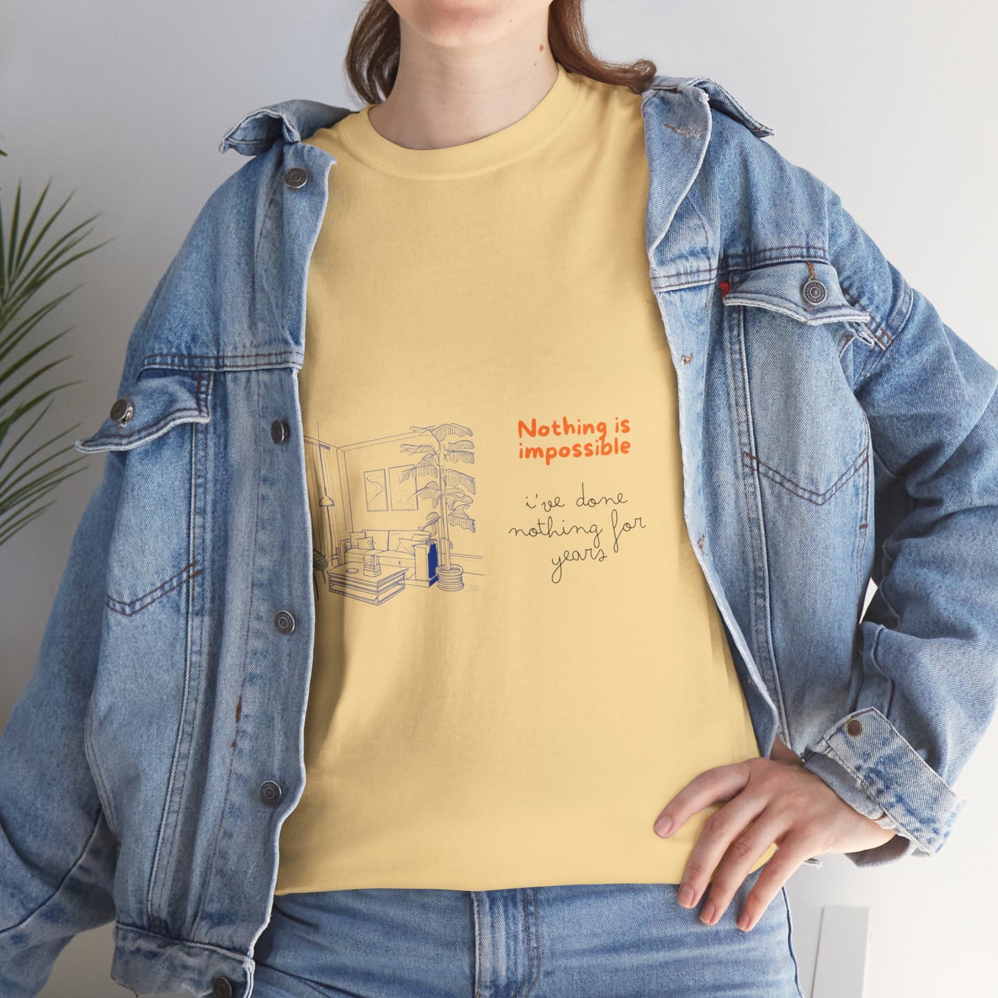 Impossible Witty Casual Unisex Cotton Tee