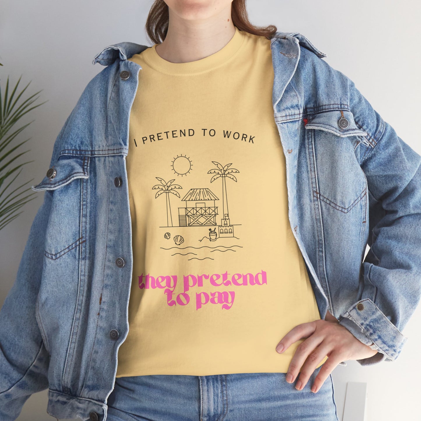 Pretend to Pay Office Humour Unisex Cotton Tee