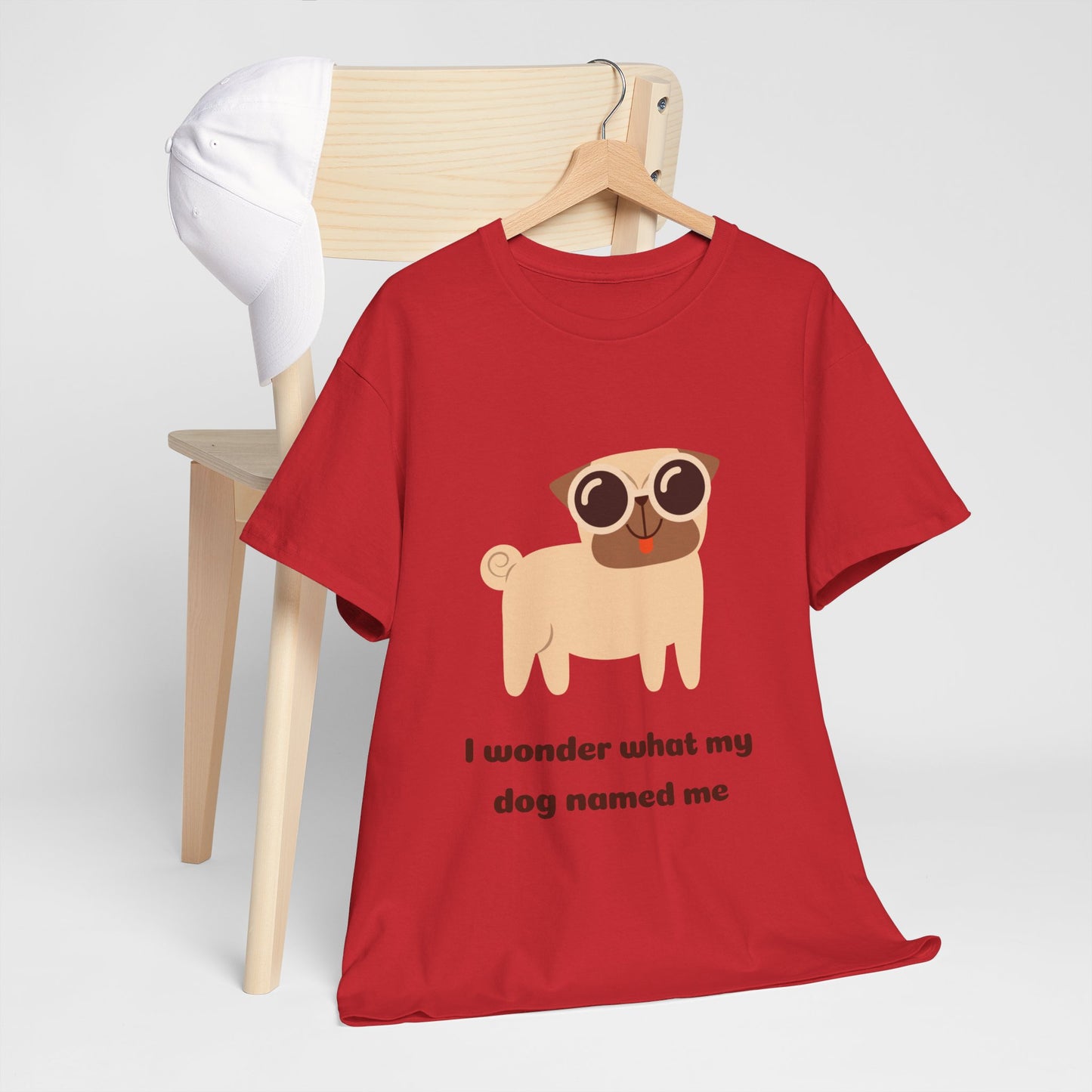 Quirky Funny Pug Unisex Cotton Tee