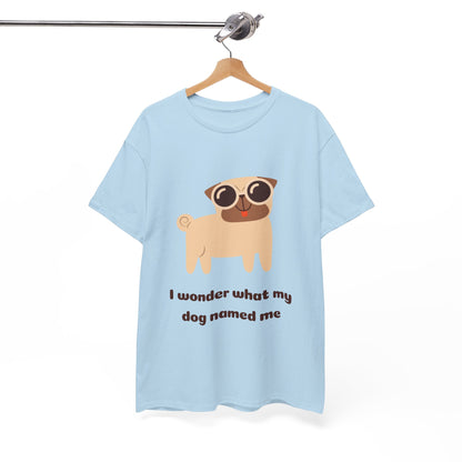 Quirky Funny Pug Unisex Cotton Tee