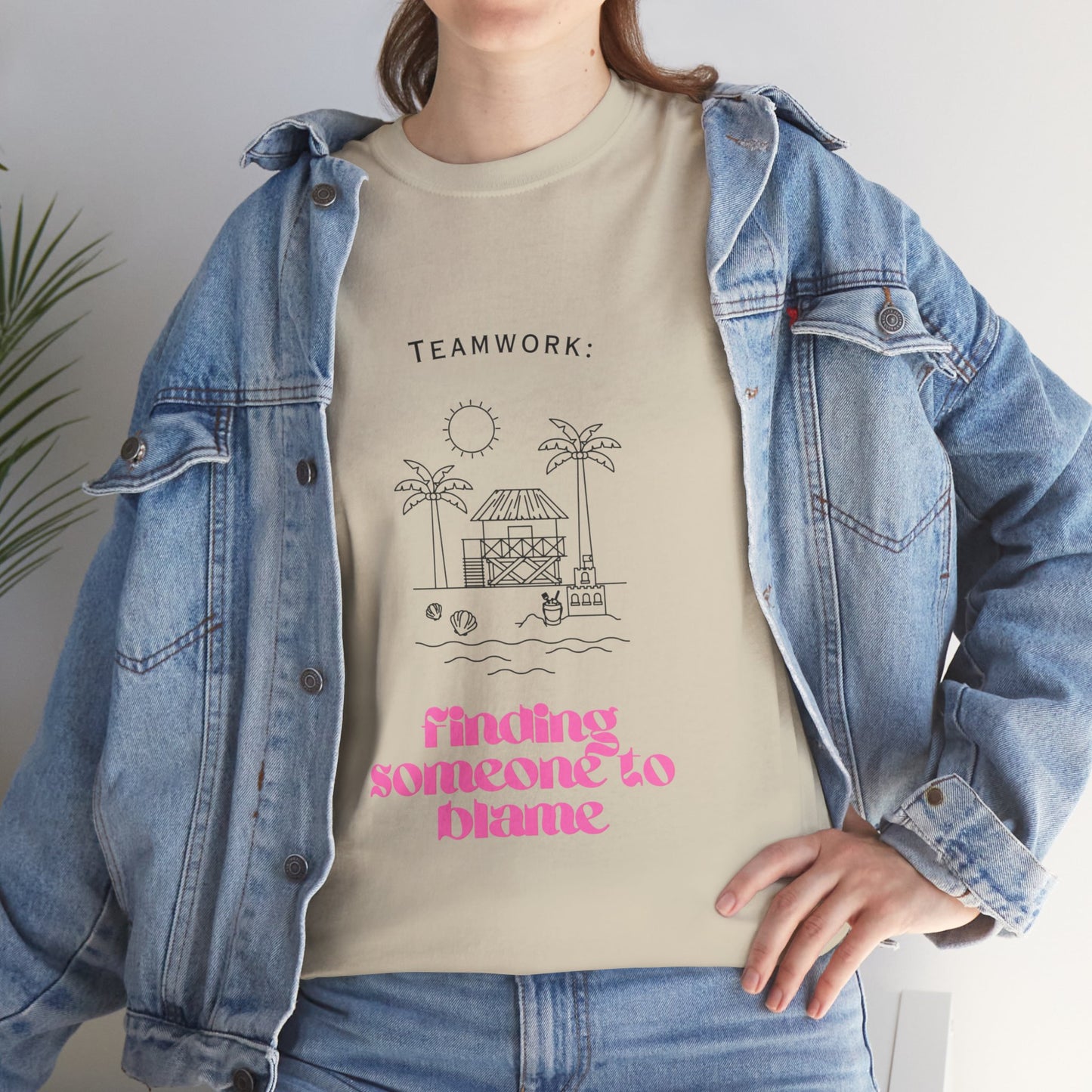 Teamwork Office Humour Unisex Cotton Tee