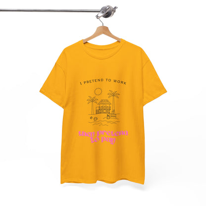 Pretend to Pay Office Humour Unisex Cotton Tee