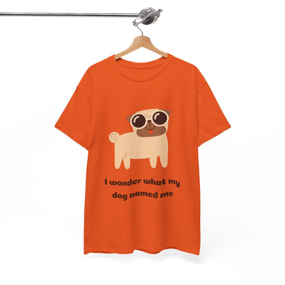 Quirky Funny Pug Unisex Cotton Tee