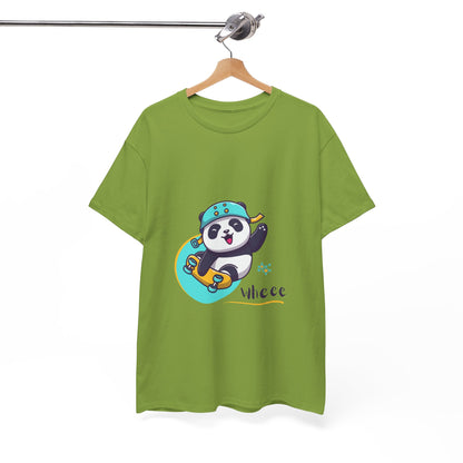 Skateboard Panda Unisex Cotton Tee