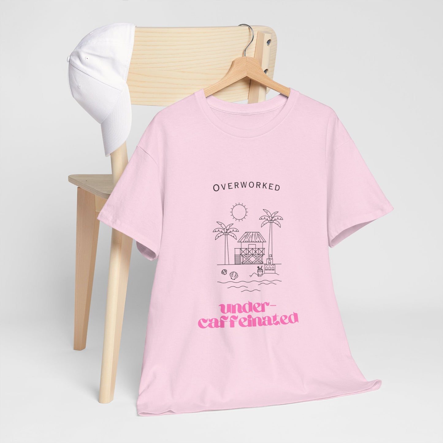 Overworked Office Humour Unisex Cotton Tee